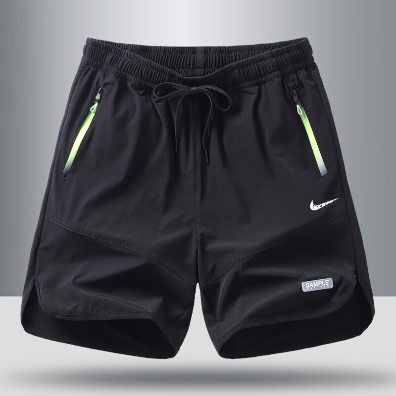 冰丝运动短裤男士三分裤夏季速干凉感跑步健身篮球宽松休闲大裤衩 525湖蓝色三分裤n M 90-105斤