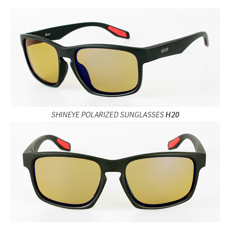 Shineye夏恩H20偏光镜找鱼眼镜看鱼清晰防紫外线黄底蓝膜路亚开车偏光镜 黄底蓝膜高透增晰增亮