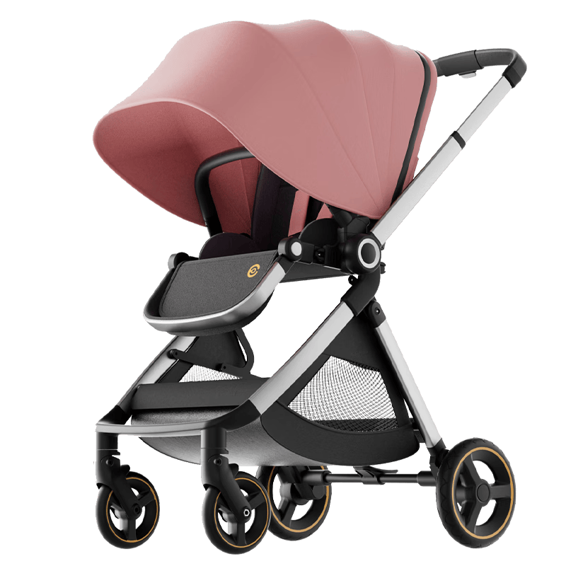 elittle逸樂(lè)途嬰兒推車雙向輕便高景觀可坐可躺寶寶遛娃神器EMU歐版落英緋全篷