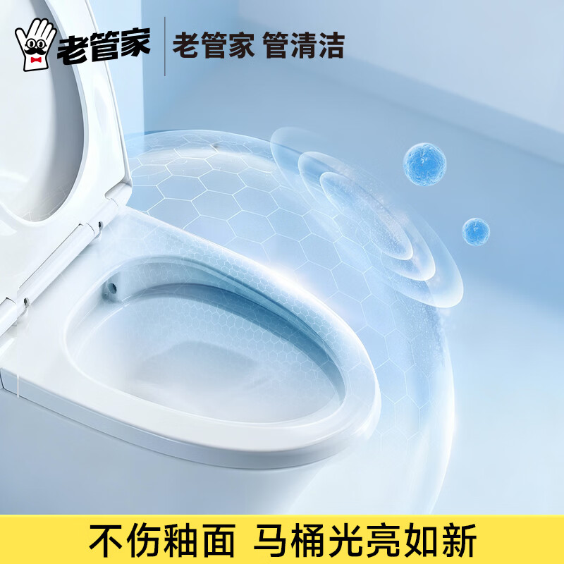 老管家净白洁厕啫喱洁厕灵洁厕液卫生间浴室清洁剂除垢除臭焕白 500g*2瓶