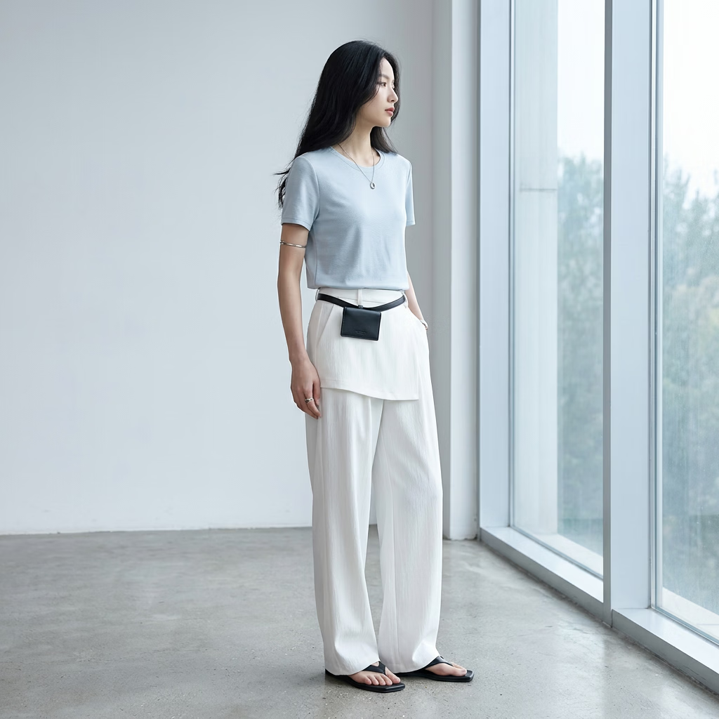 【源头直采】短袖t恤女天丝圆领 经典黑 L 80-115