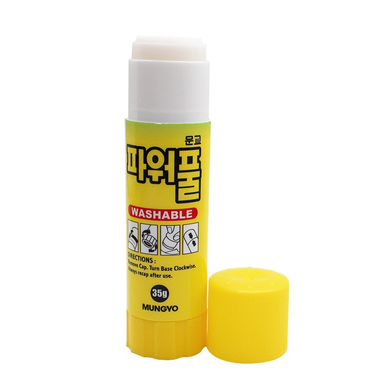 亚众 南韩固体胶棒粘性好MUNGYO GLUE STICK进口 韩国固体胶棒 健康环保胶 35g 12支装