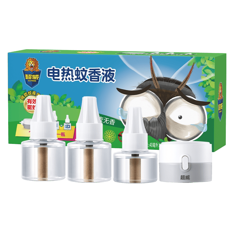 超威（SUPERB）【下拉领优惠】超威电蚊香液有效驱蚊防蚊灭蚊室内无烟家用 【】无香3瓶1器