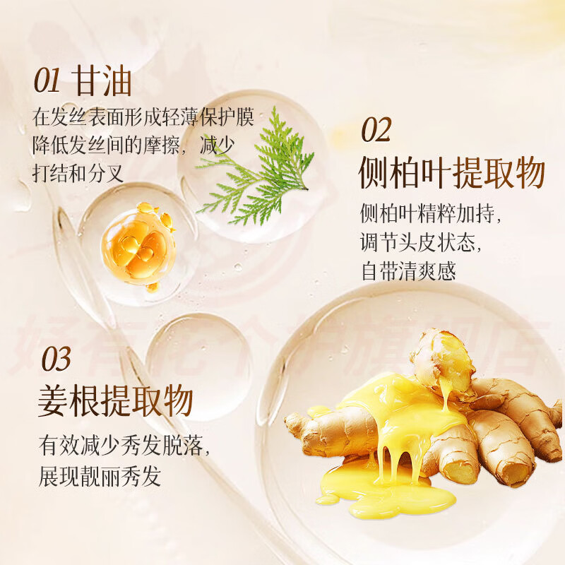 熏姿颜禾源颂洗发水生姜防脱防断育发固发强韧发根滋养控油蓬松去屑止痒 5瓶巩固装【持证防脱】 官方自售