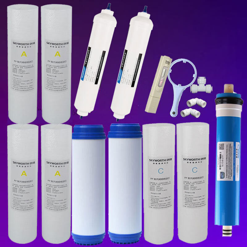 适用美的净水器滤芯通用型MRO101-5/102-5 204-5 MRO101A-5滤芯 二年套装(国产汇通膜)