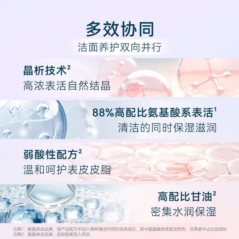 芙丽芳丝洗面奶氨基酸洁面乳100g温和补水保湿提亮深层清洁控油 氨基酸洁面霜100g