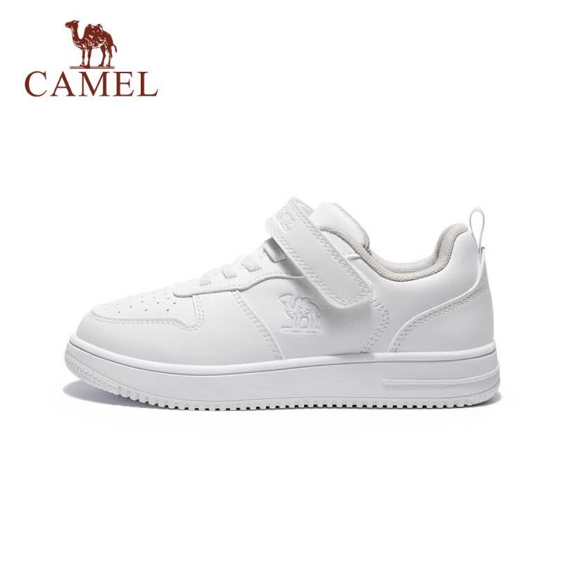 骆驼(CAMEL)儿童运动鞋小白鞋上学透气耐磨休闲鞋跑步鞋童鞋中大童男女童 白色 37
