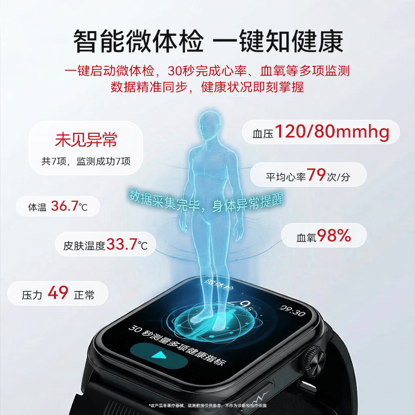 lieve鸿蒙华为机适用手表测血压测心率血氧血糖血脂尿酸睡眠心电心脏预警智能健康监测手表手环 顶配版黑皮【全自动气泵测量+ECG心电实时图】 蓝牙通话+远程关爱+NFC门禁+语音播报提醒