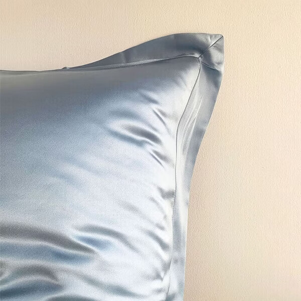 VTX双面真丝枕套 桑蚕丝绸真丝纯色枕头套 单只枕套 吸湿透气 礼盒装 真丝枕套-云水蓝
