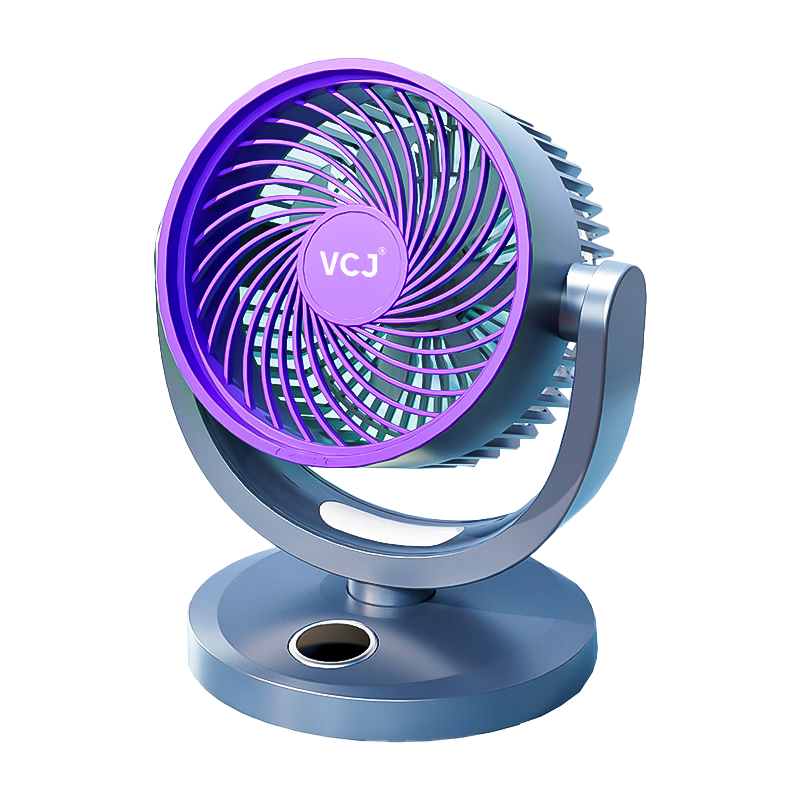 VCJ空气循环扇桌面风扇家用电风扇台式小风扇卧室办公室宿舍轻音节能涡轮循环对流轻音低噪空调伴侣 【usb按键款】可壁挂 | 三档调节