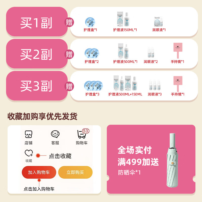 Merry dolly韩国进口美瞳年抛2片非离子彩色近视隐形眼镜水润自然薄款男女 密语黑（14.0mm小直径hot/妈生感伪素颜） 500度