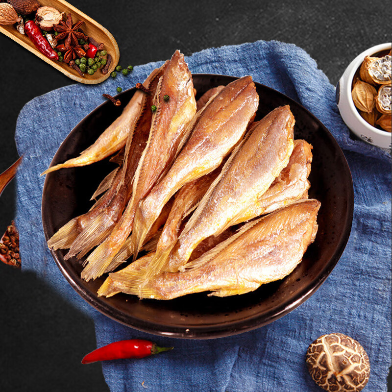 巢浩黄鱼酥碳烤小黄鱼休闲零食即食下酒菜香辣酥脆香酥黄花鱼干 251g