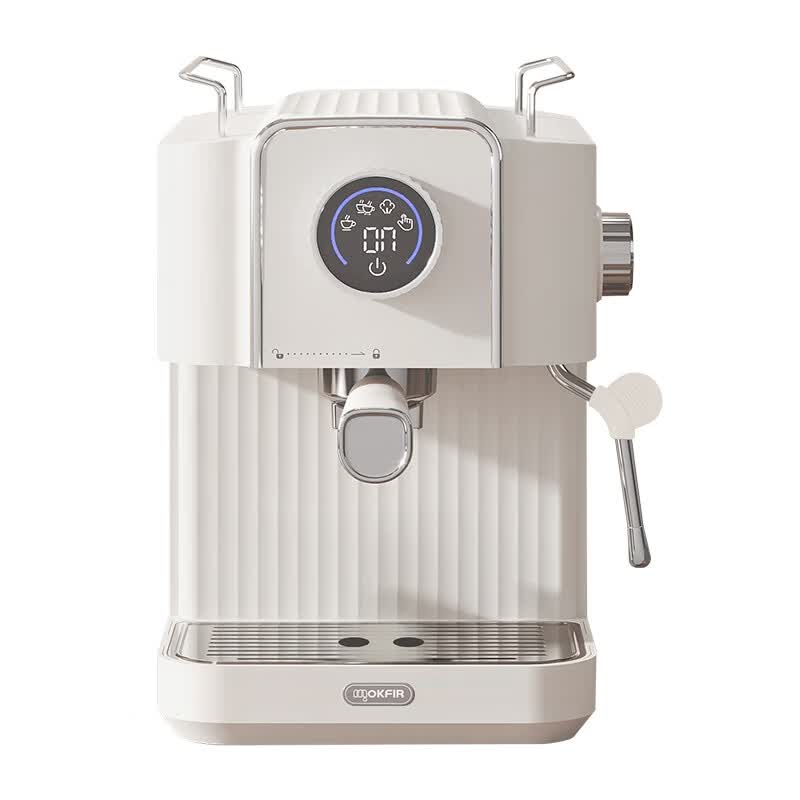 默克菲尔意式咖啡机家用 半自动 打奶泡