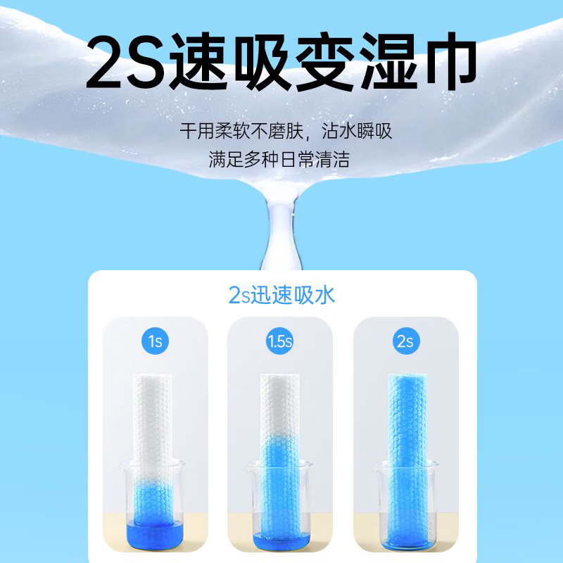 洗脸巾悬挂式 一次性毛巾大包绵柔巾 干湿两用洁面擦脸巾母婴可用 【超值大包】100抽*2提