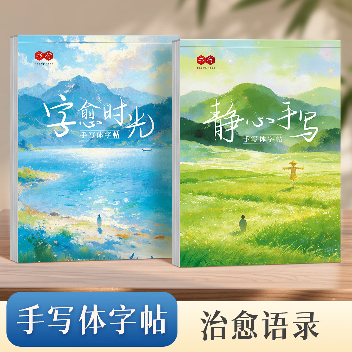 书行手写体蒙纸临摹练字帖成字愈时光静心手写字帖漂亮字每日一练硬笔描摹纸练习字帖 手写体字帖【静心手写+字愈时光】 搭配钢笔