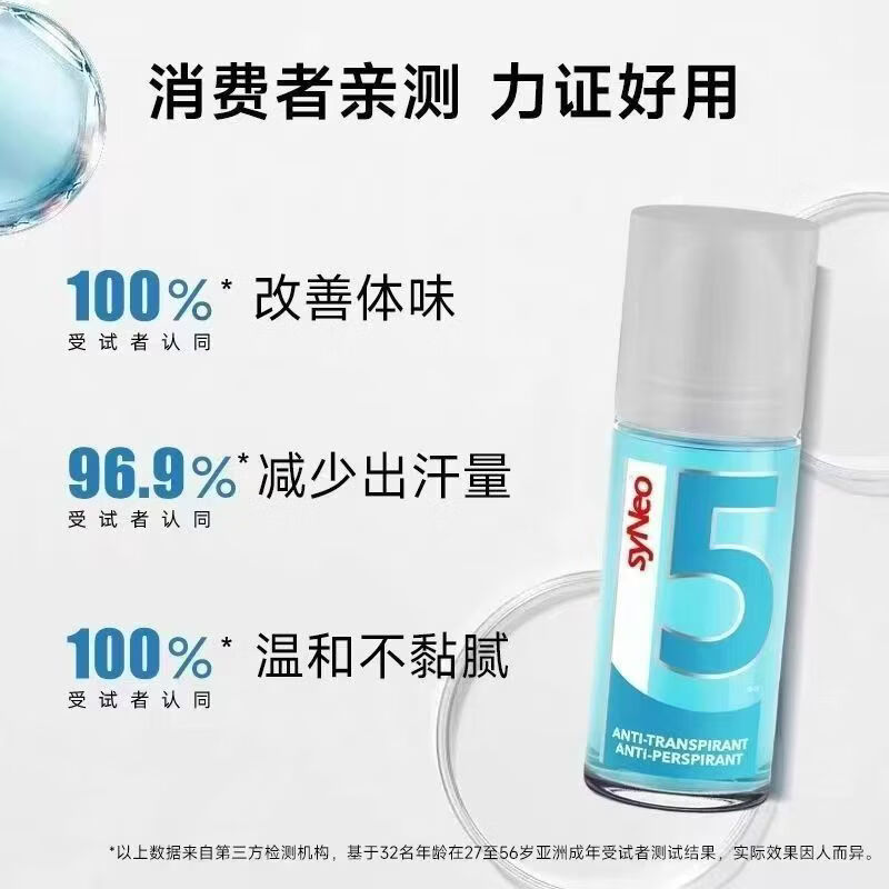 syneo【京东自选】syNeo水耐德国止汗露喷雾去腋下狐臭净腋臭干爽持久 两瓶装 50ml