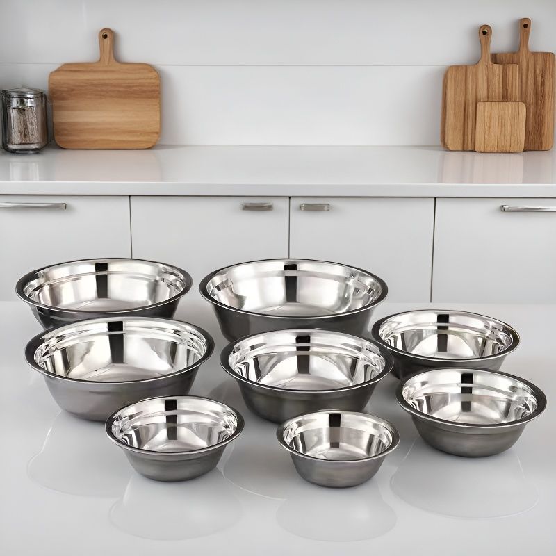 冬宴奥氏体不锈钢盆多用盆食堂汤碗家用碗饭盆碗汤盆饭盆沙拉盆调料缸 16+18+20三件套