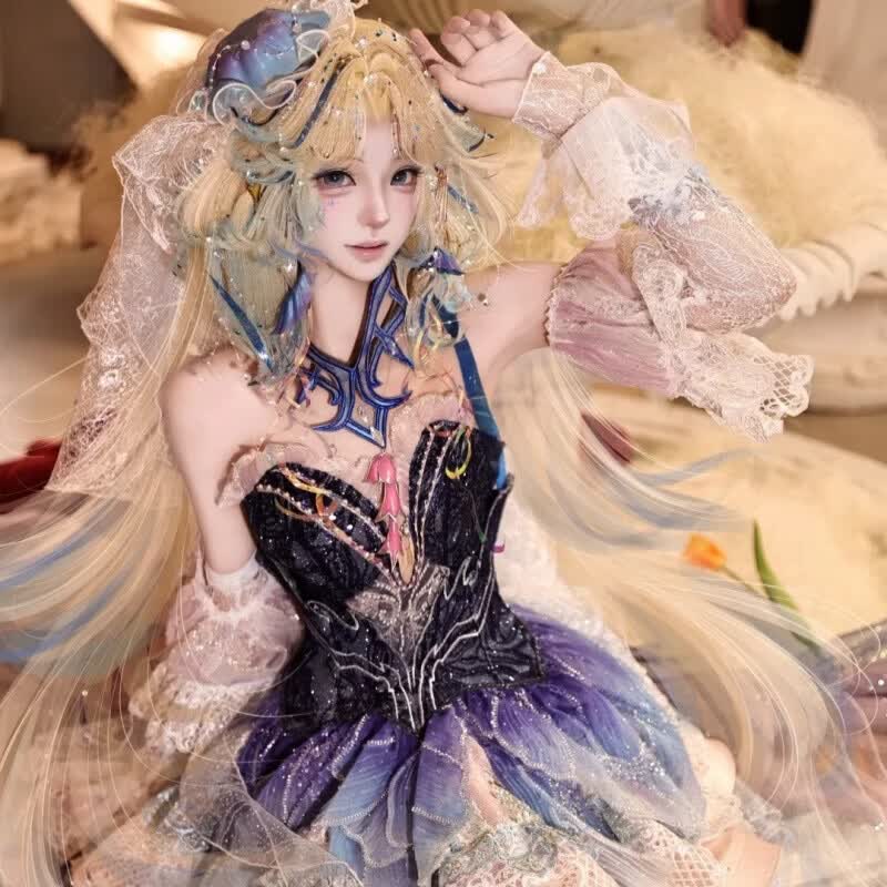 班达熊王昭君长夜焕生FMVP王者荣耀cosplay角色扮演二次元卡通漫展c服 王昭君长夜焕生c服+配饰 S