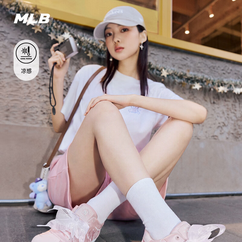 MLB官方 女款潮流百搭花卉印花凉感T恤26夏季新款TSF02 纽约洋基队/白色 XS