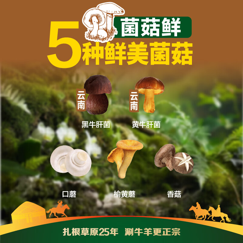 草原红太阳鲜香菌汤火锅汤料135g菌汤火锅调料包汤底火锅底料火锅料 208g火锅底料（骨汤清汤）*4袋