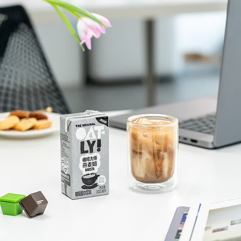 OATLY新品特浓抹茶燕麦奶&白桃风味奶 【咖啡大师】200ml*6