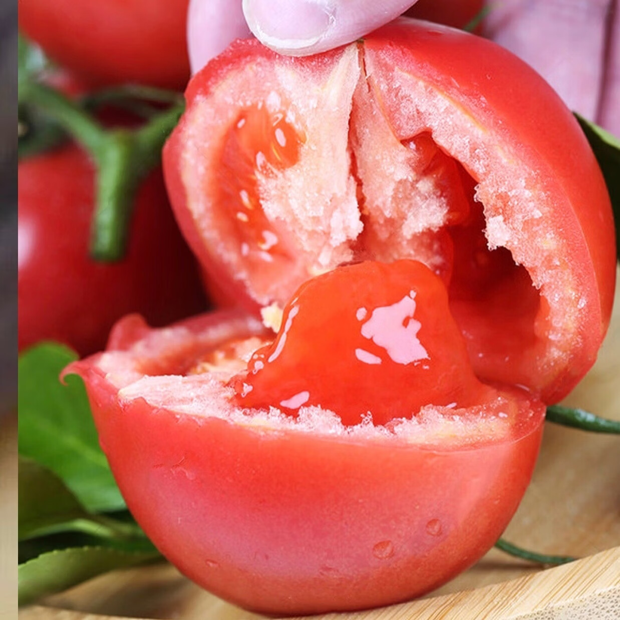 大凉山新鲜现摘铁皮柿子自然熟番茄 新鲜现摘铁皮柿子自然熟番茄 5斤 净重五斤