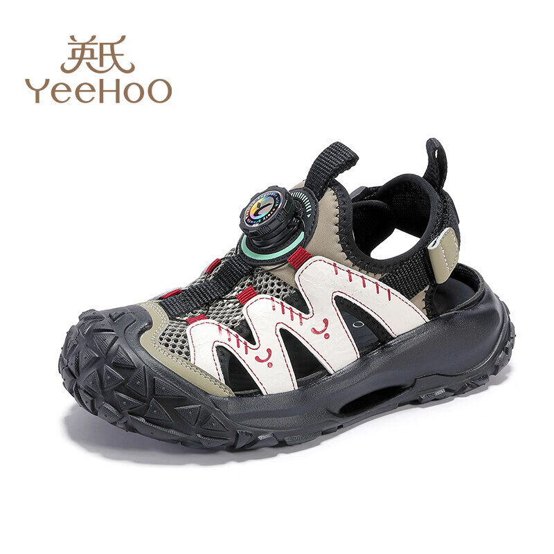 英氏（YEEHOO）儿童凉鞋2026新款夏季包头防滑溯溪鞋框子鞋中大童学生涉水鞋 白色 31