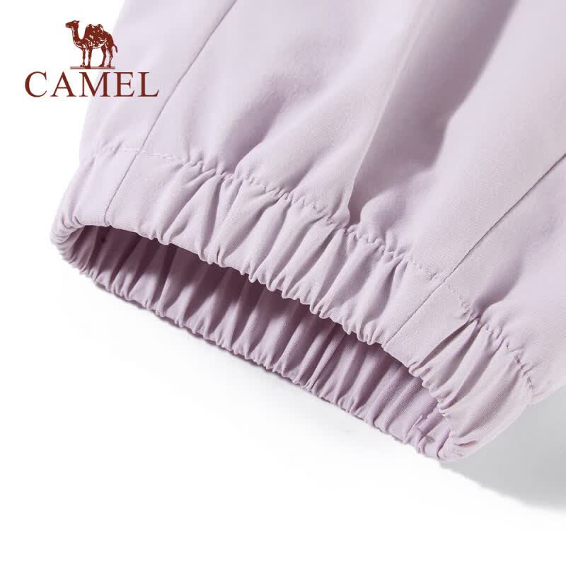 骆驼(CAMEL)儿童夏秋梭织长裤休闲运动裤速干裤抗菌冰感裤6-15岁中大童冰丝裤 幻影黑/循环灰 120