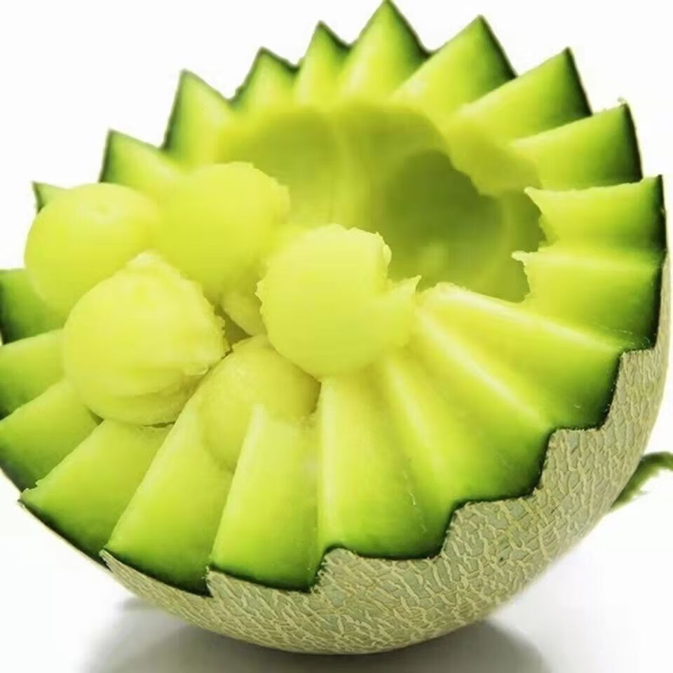 海南网纹瓜甜瓜玫珑新鲜哈密瓜现摘水果冰淇淋蜜瓜京东包邮 净重8-9斤【3-6个瓜】