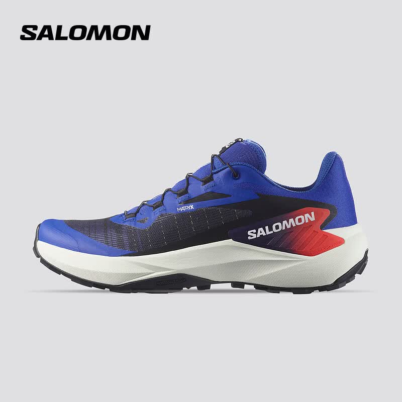 萨洛蒙（Salomon）男女款 户外运动轻量缓震强效抓地透气越野跑鞋 GENESIS EQUIPE 冲浪蓝 479838 44 (UK9.5丨 44)