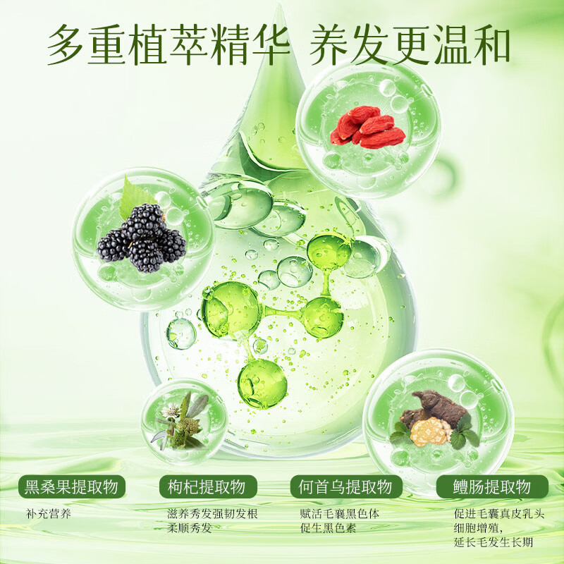 诺妍植植物精华养发膏遮白发神器安全盖白无对苯二胺家用护发喷雾养发剂 礼盒装买大送小（送护理液和梳子）