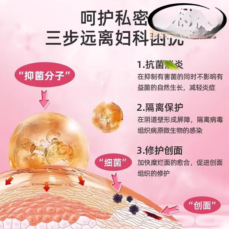 瑾芈康妇芙凝胶6支装健兴3支装妇科外阴瘙痒专用身体护理 三盒周期装