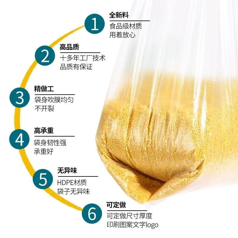 MA食品级透明背心袋手提塑料袋家用保鲜袋食品打包袋 64*40*64cm 透明 560个