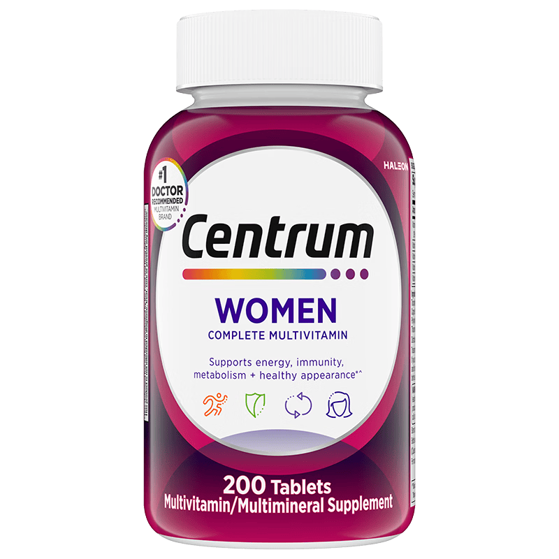 善存海外 女士复合维生素 VDEB族B12烟酰胺铁钙镁锌硒叶酸铁 200粒/瓶