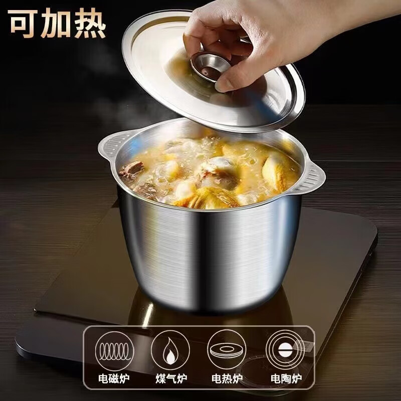 【防烫双耳】不锈钢猪油罐大容量猪油锅耐高温家用调味罐双耳带盖 闭口盖猪油罐2升-无赠品无开口