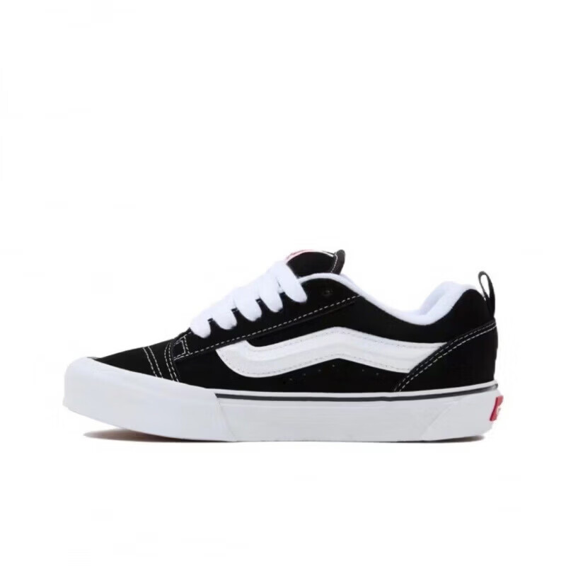 VANS Classics Knu Skool 系列厚鞋舌面包鞋 黑白 43