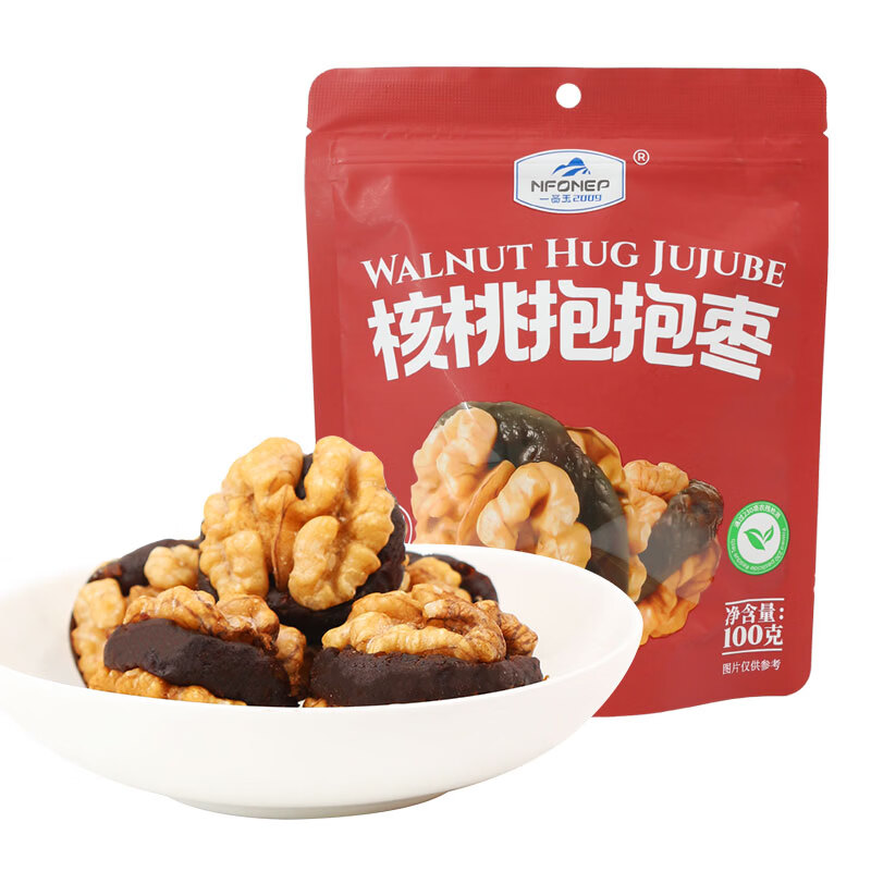 一品玉核桃抱抱枣 营养美味 独立小包装 香甜枣泥夹核桃  核桃抱抱枣100g*3袋