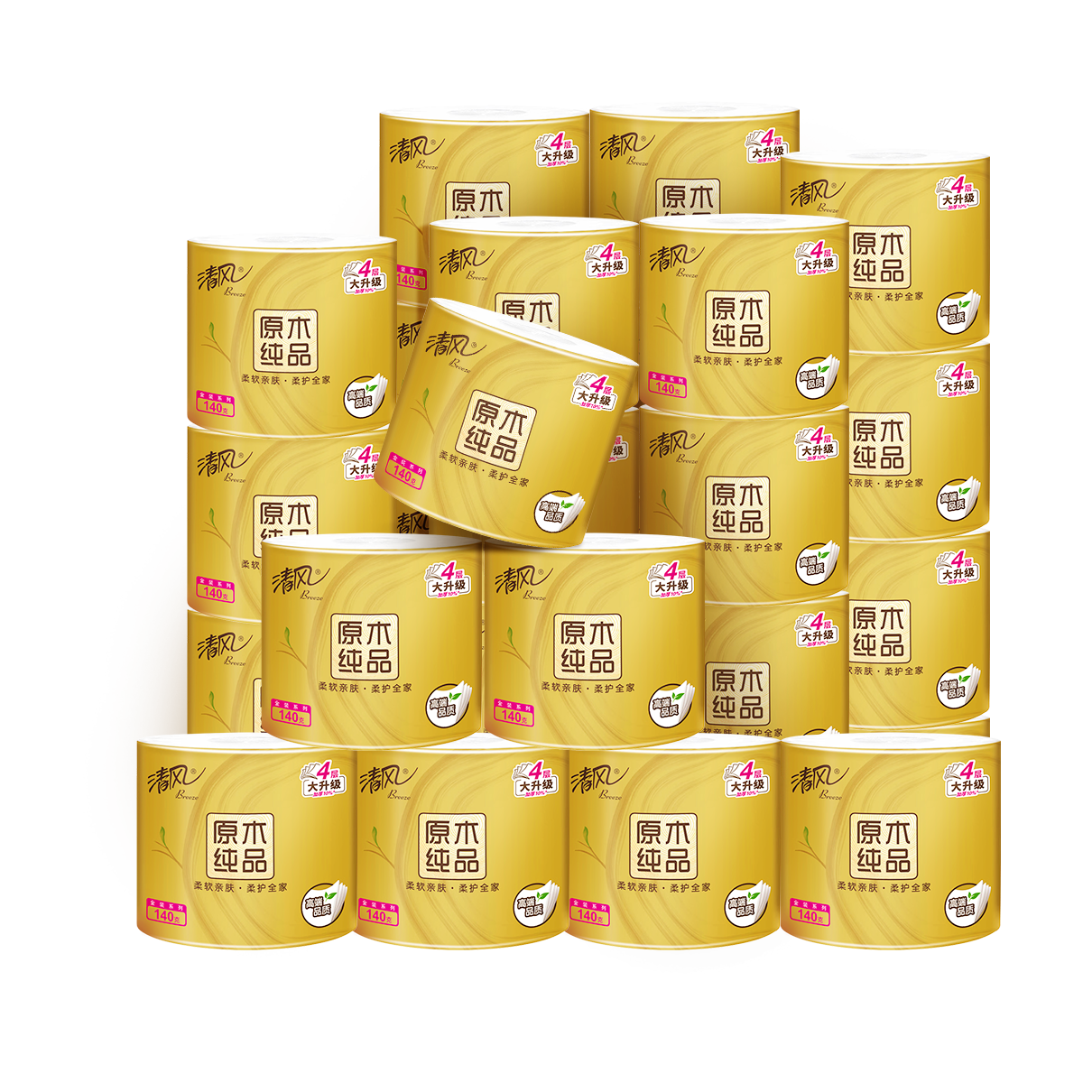 PLUS��Breeze ��� ԭľ��װ140g ��о��ֽ 4�� 27��    26.79Ԫ/������80.37Ԫ����յ������׹���