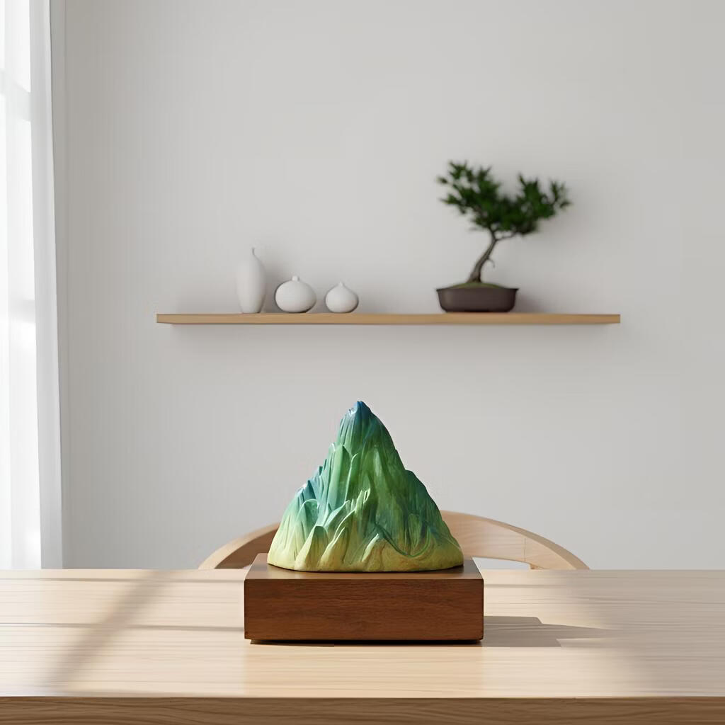 箐铜记千里江山黄铜摆件新中式轻奢山水文玩桌面装饰品乔迁礼物礼盒装 千里江山+底座