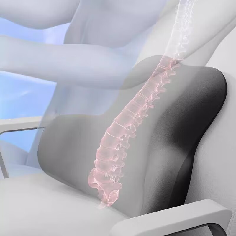 办公室腰靠腰垫汽车腰托久坐不累护腰孕妇腰枕靠垫 灰色 1个