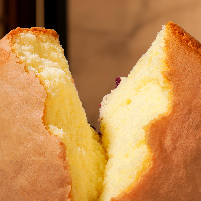 鲜达仓仓戚风蛋糕牛奶软蛋糕早餐软面包手工DIY蛋糕胚半成品200g糕点零食 原味1盒+蓝莓味1盒