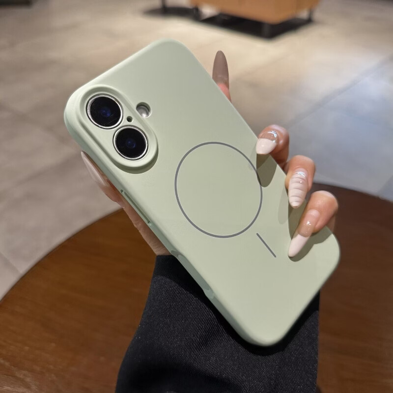 帝仕信适用iphone17苹果17pro手机壳16promax肤感液态新款15细圈磁吸充电14plus情侣全包13硅胶保护套 细圈磁吸【中国红】 iPhone 13 Promax