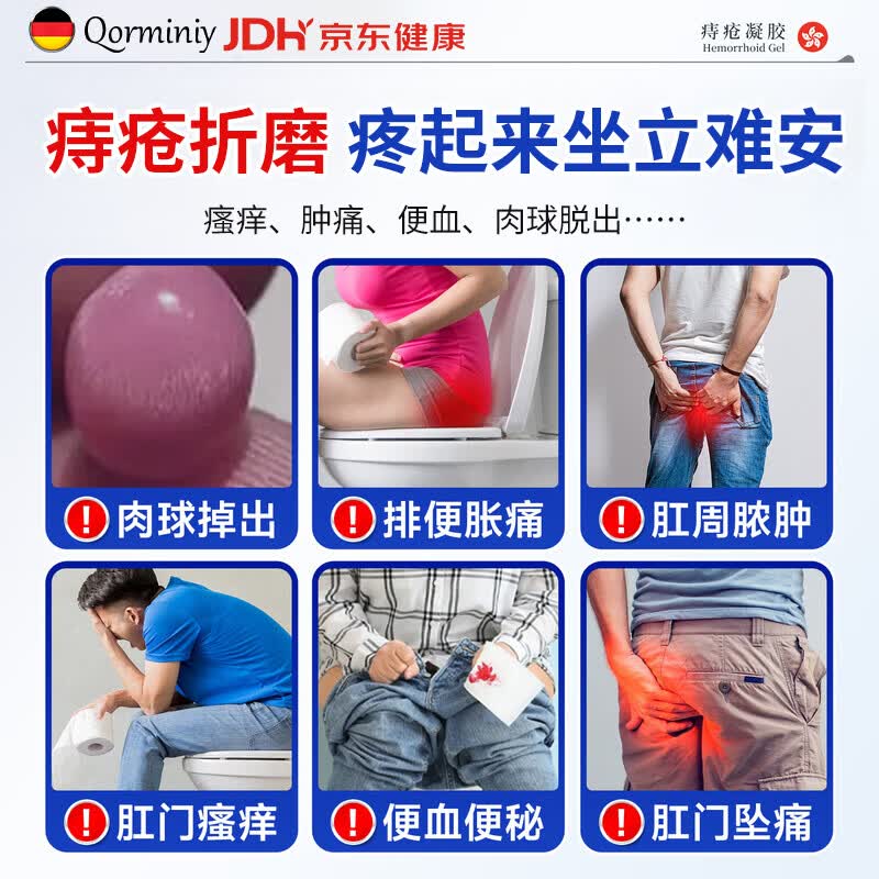 Qorminiy德国痔i疮膏去i肉球内外混合痔疮专用非药卡波姆痔疮凝胶断i根膏 买2送1【肉球脱出-便血肿胀特效】3盒疗程装 【1支见效】断肉球内外混合痔疮专用非药
