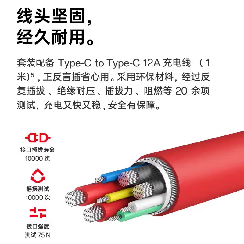 华为66w,100w原装充电器 华为原装100w粉色双口