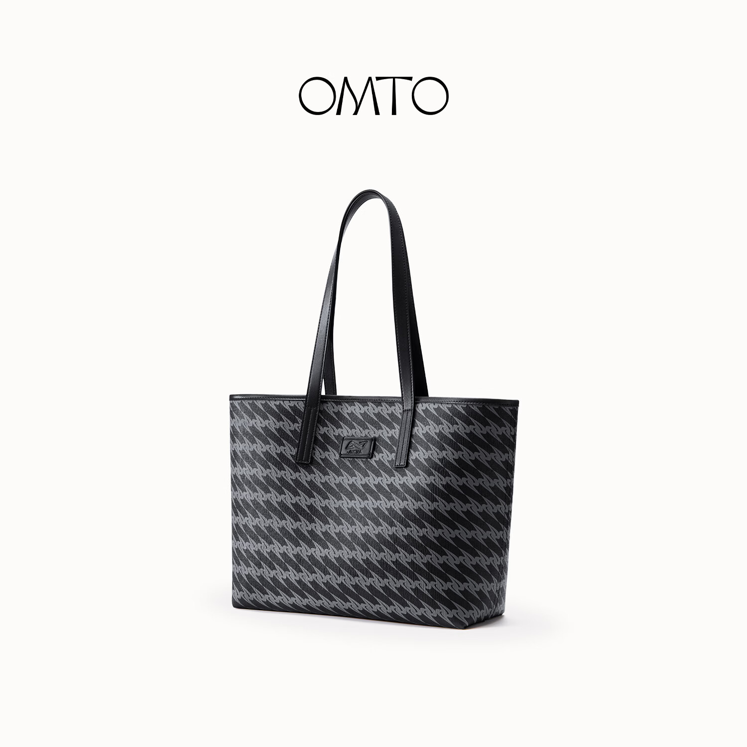 OMTO黑松露托特包女大容量单肩包上班通勤手提包女上学出差购物袋大包 松露黑中号【可装14寸电脑】