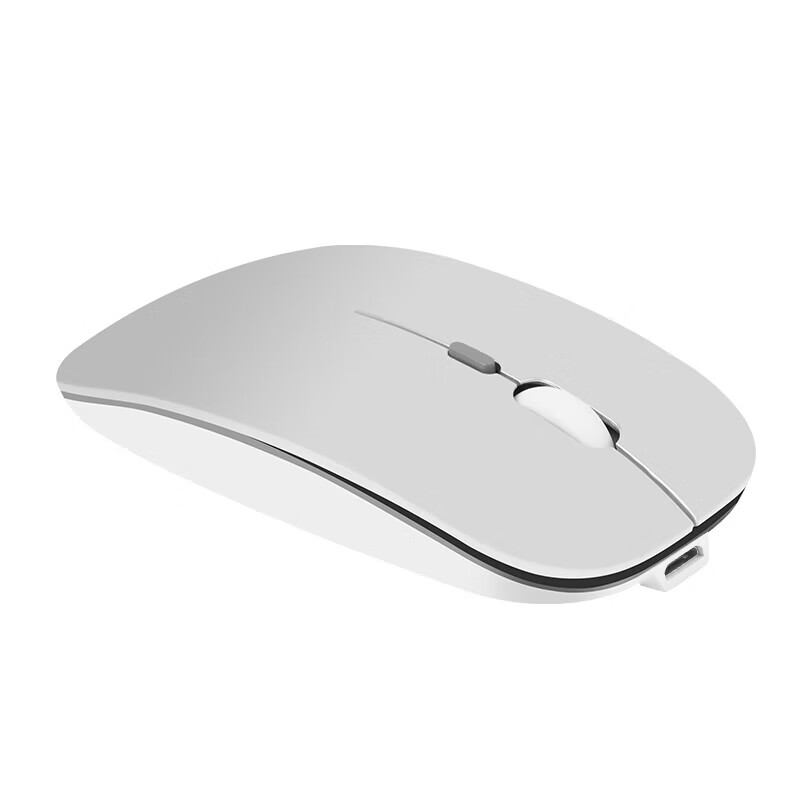 适用2026苹果MacBook无线鼠标Neo/Air/Pro笔记本蓝牙鼠标M5M4M3电脑办公静音鼠标充电ipad平板通用 太空银--( Type-c接收器版 )