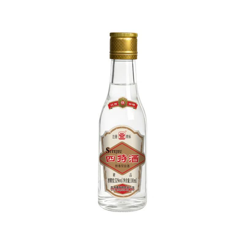 四特精品莲四 特香型白酒 52度 100ml  单瓶装 纯粮口粮酒