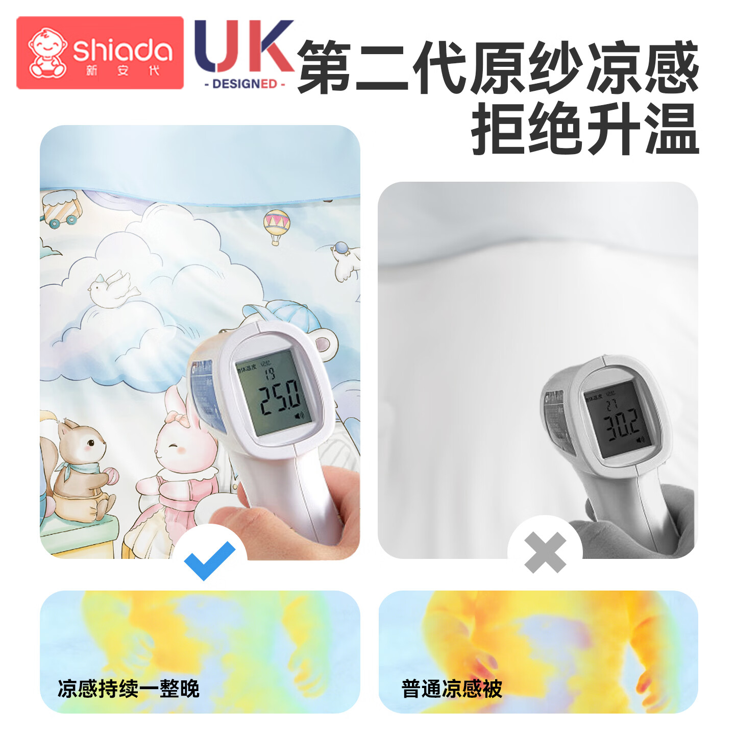 新安代儿童夏凉被婴儿被子四季通用宝宝幼儿园空调被 超柔蚕丝×薄荷纤维|室温20℃以上|天际车语 【10A抗菌】100×120cm