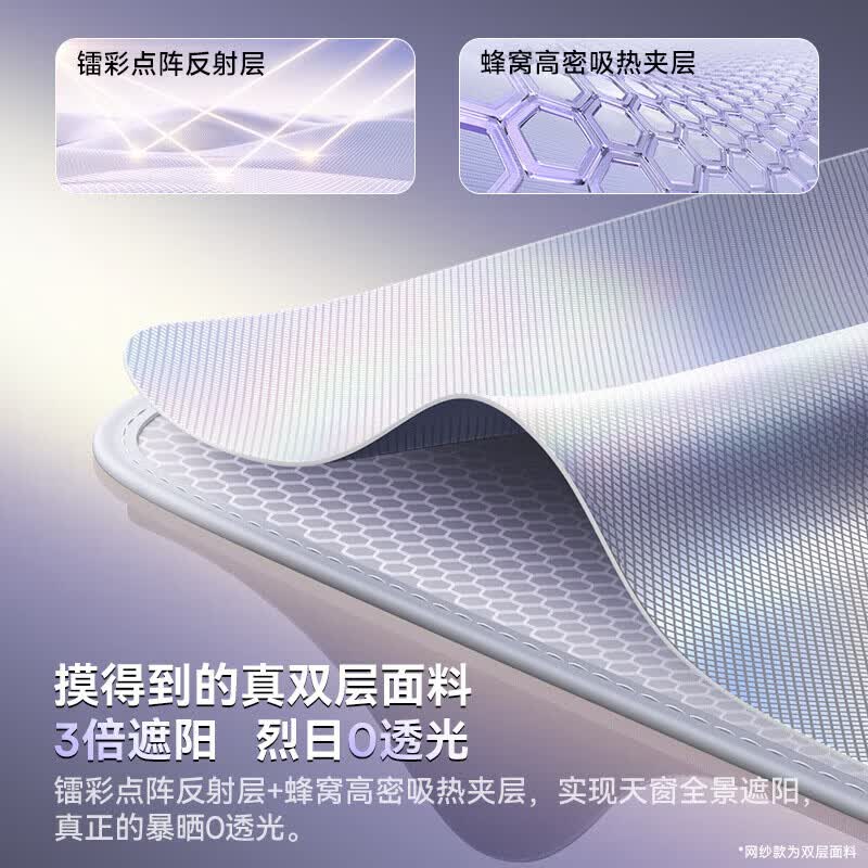 晋御滋适用小鹏p7遮阳天幕遮阳帘全景天窗遮阳挡汽车防晒原厂隔热罩遮光 【冰晶款】冰晶纳米隔热层-黑色 【卡扣款】天窗防晒隔热遮光天幕遮阳帘