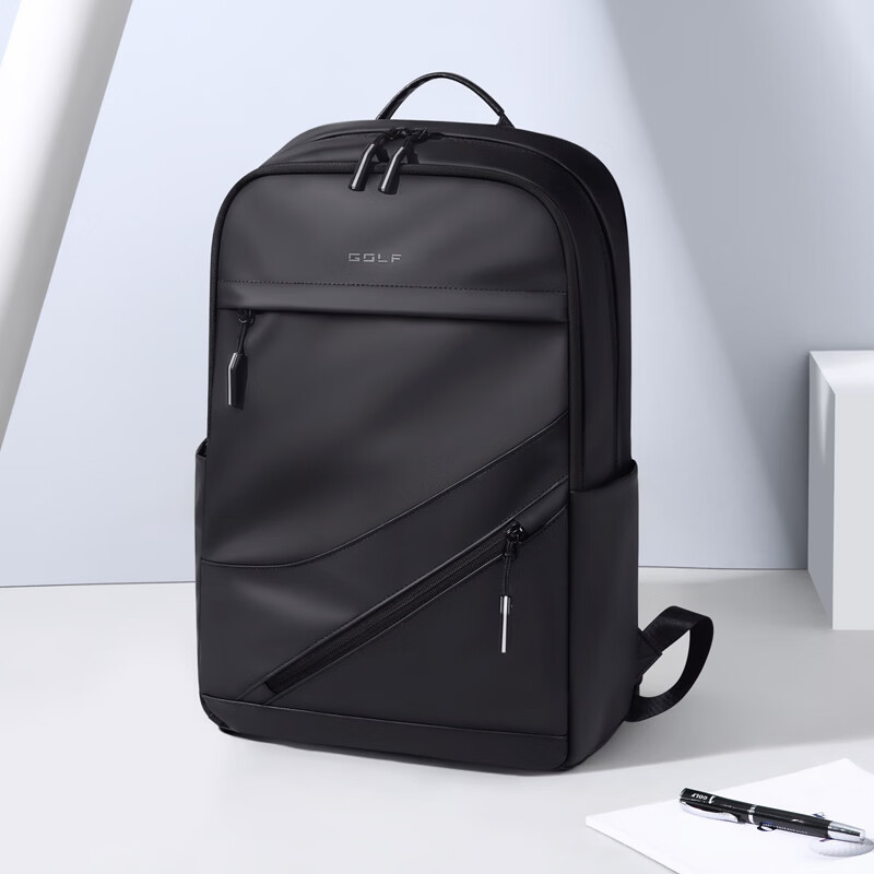 高尔夫（GOLF）双肩包男女百搭背包女休闲旅行学生书包防泼水出游背包【Q】 款式15-雾黑